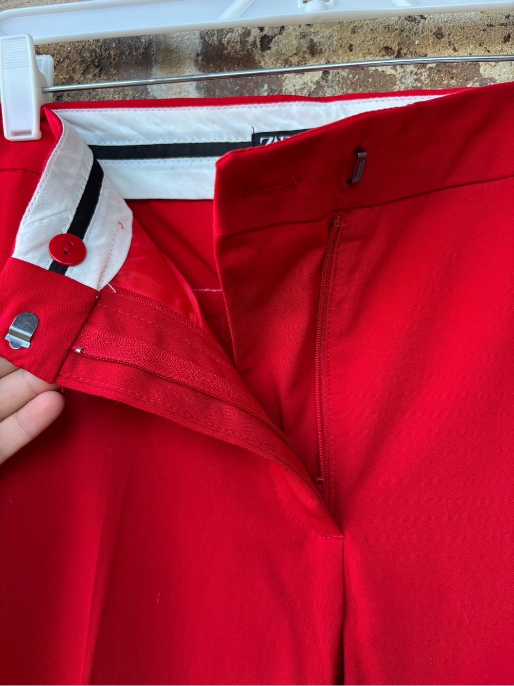 ZARA Red Tailored 2-Piece Pantsuit Set | Blazer + Trousers | Size 8/M - Picture 8 of 11